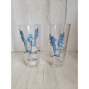 Vintage Pepsi road runner collector glass cup set kitchen home decor
